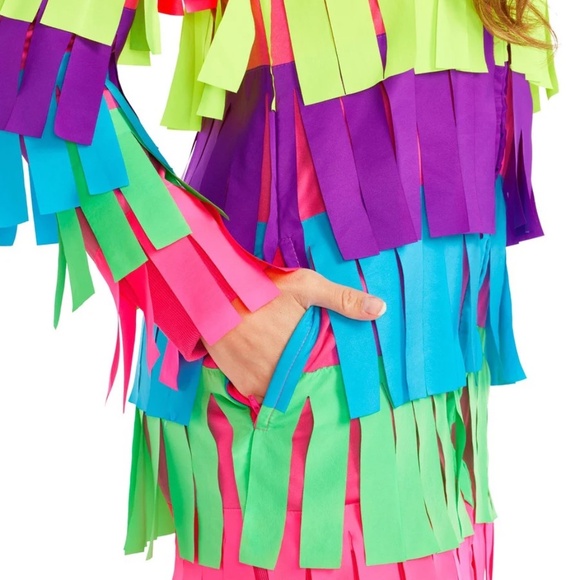 Tipsy Elves Multicolor Fringe Dress - Picture 3 of 6